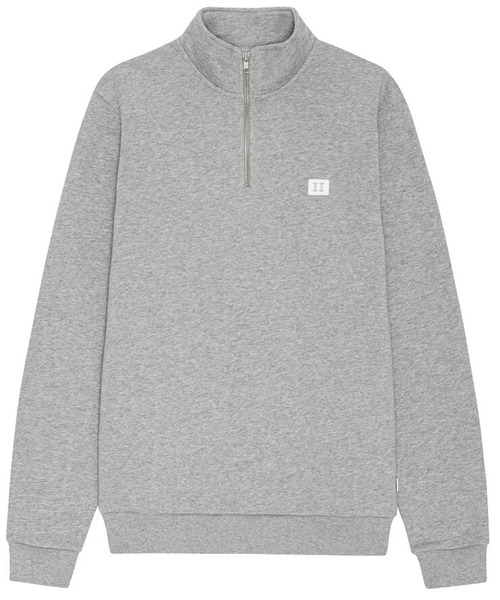 Les Deux Piece Half-zip Sweatshirt i grå melange produktfoto