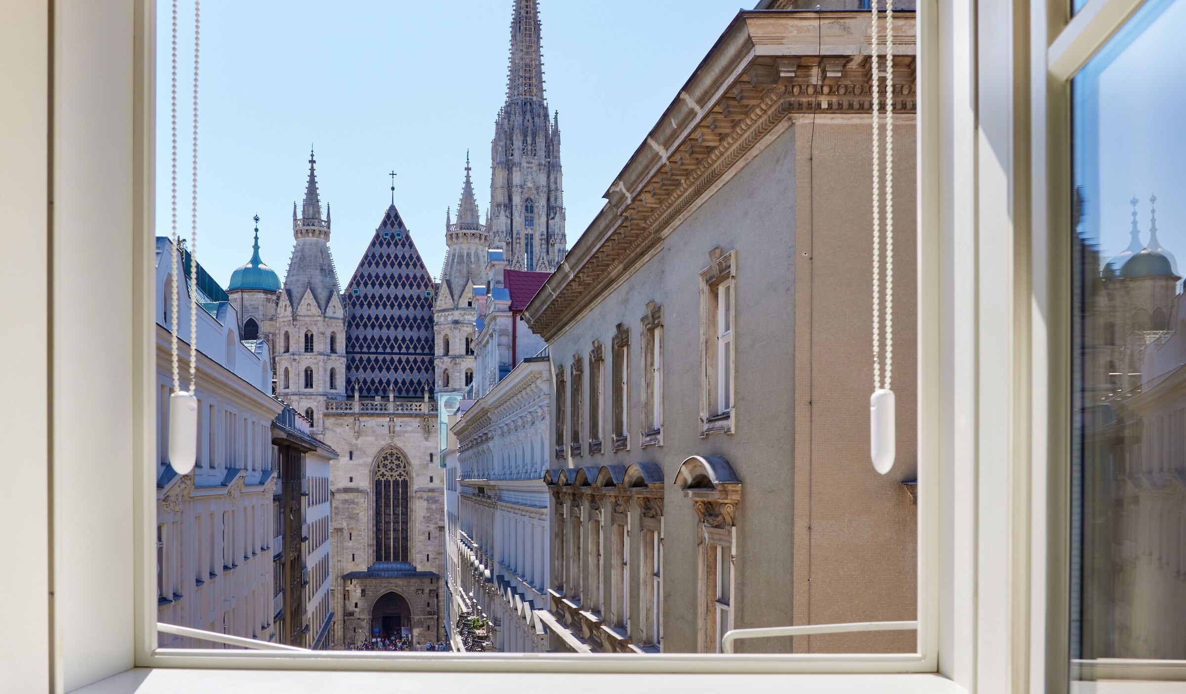 Udsigt mod Stephansdom fra The Leo Grand i Wien