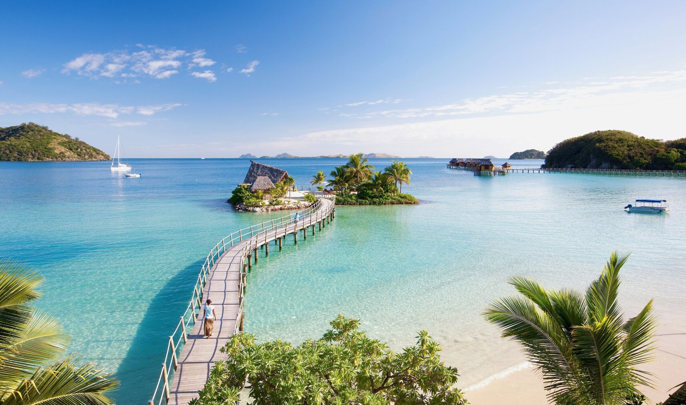 Likuliku Lagoon Resort på Fiji med lagune og strand