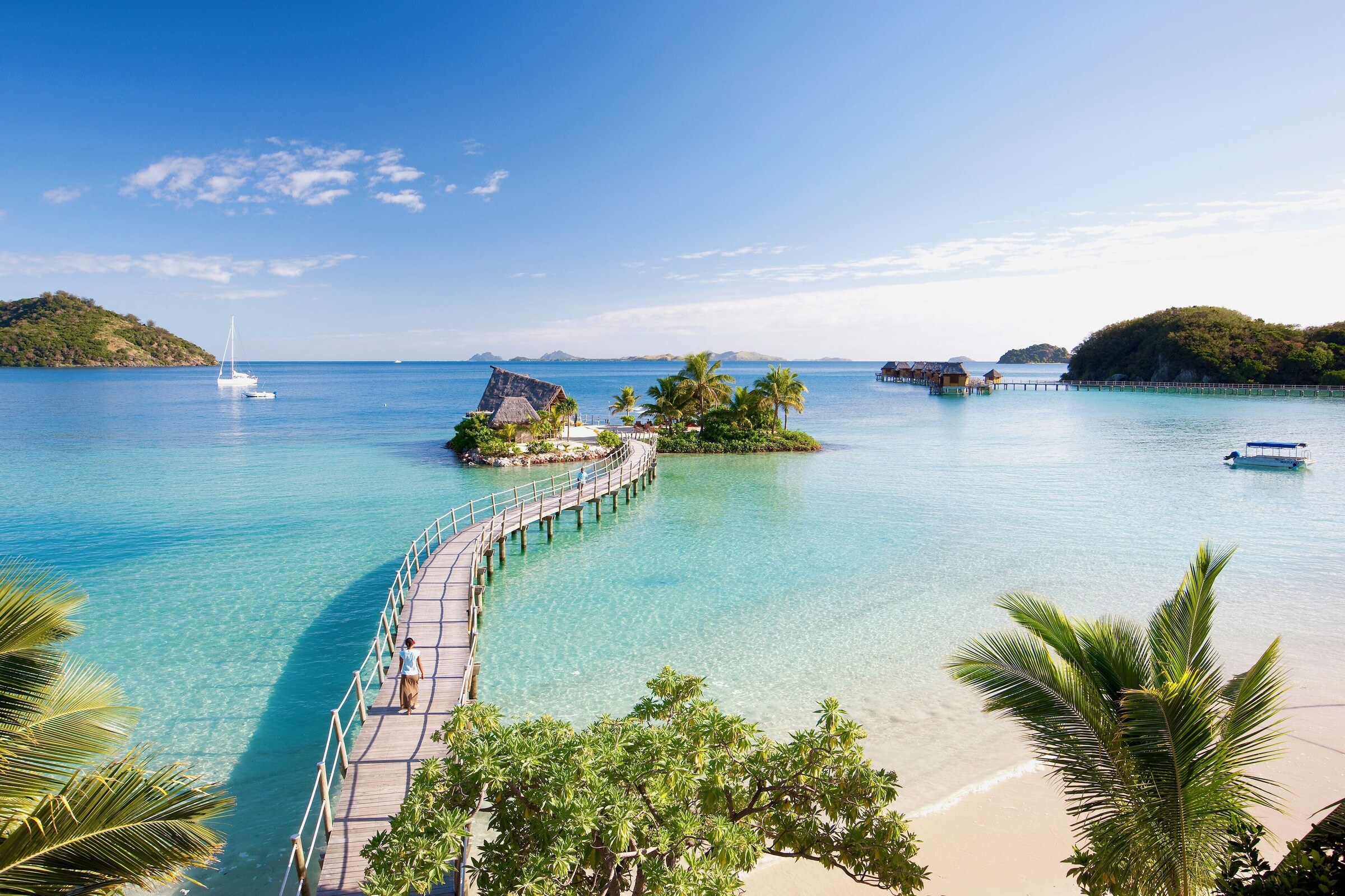Likuliku Lagoon Resort på Fiji med lagune og strand