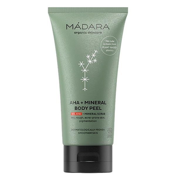Madara AHA+Mineral Body Peel i grøn tube