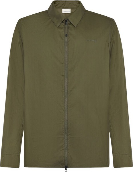 Knowledge Cotton Apparel Vent Ripstop 90 Overshirt i grøn