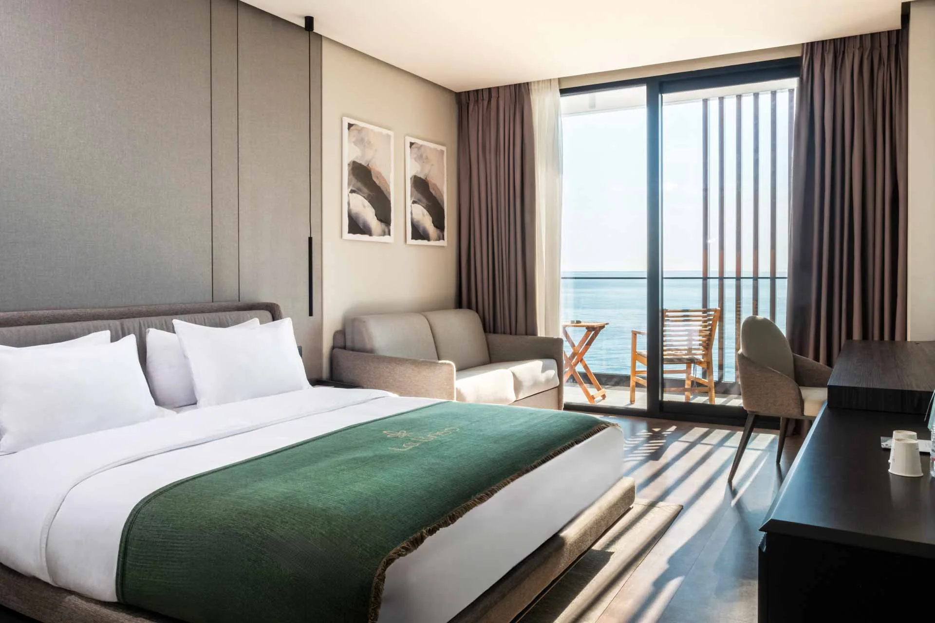 Værelse med havudsigt på La Brisa Boutique Hotel i Dhërmi