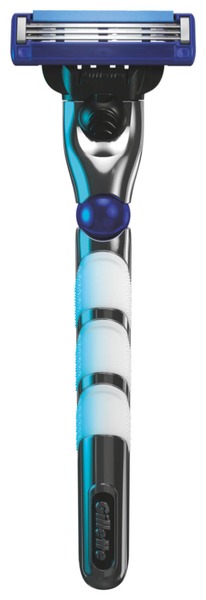Gillette Mach3 Turbo 3D flerbladsskraber med tre blade