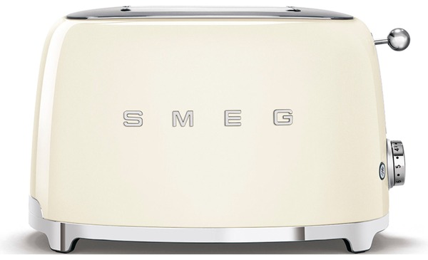 Cremefarvet SMEG TSF01 toaster til to skiver