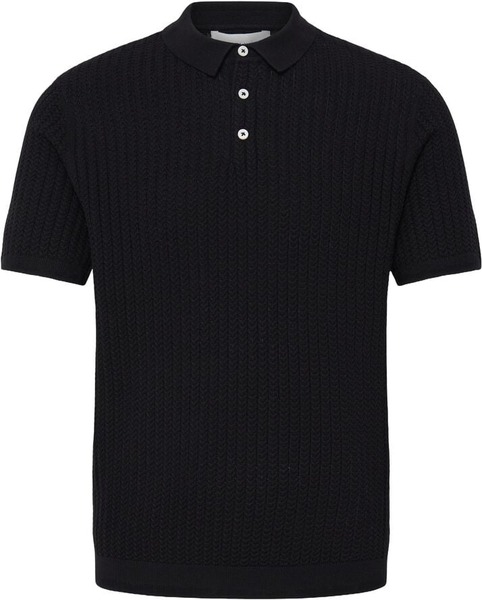 Casual Friday CFKARL sort strikket polo i bomuld