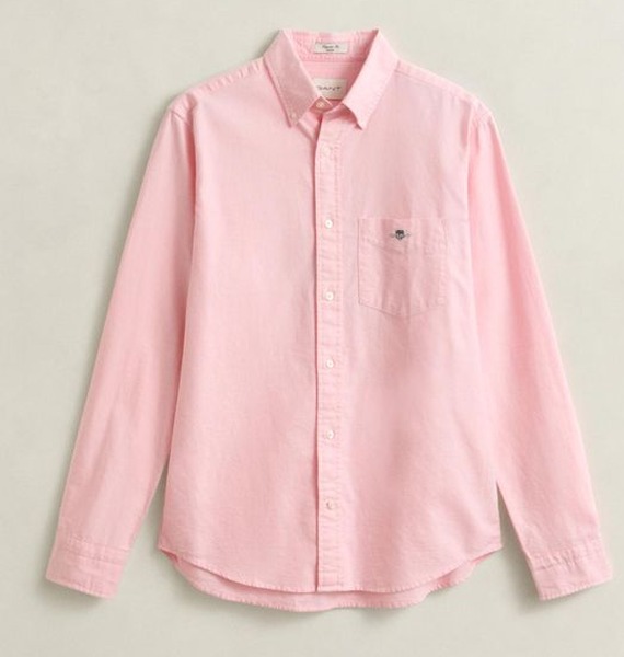 GANT regular Oxford-skjorte i washed pink til mænd