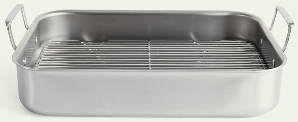 GastroTools bradepande med rist i 5-ply rustfrit stål