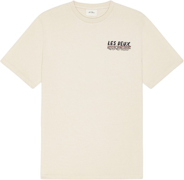 Les Deux Record t-shirt i cremefarvet Ivory