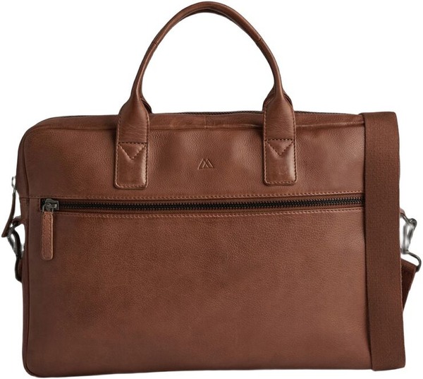 Markberg Knox cognac læder laptop bag