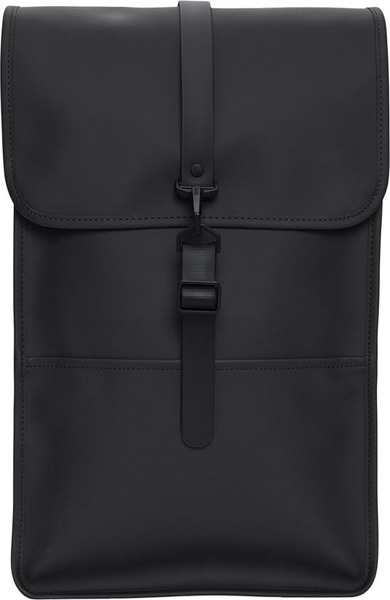 Sort Rains Backpack W3 i den klassiske flapmodel