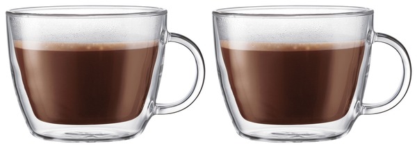 Bodum Bistro dobbeltvægget glas med hank 0,45 l