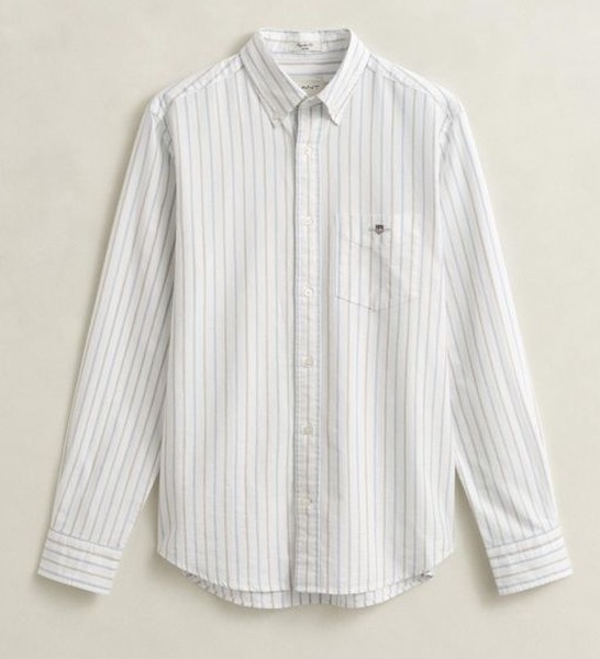 GANT Classic Oxford Stripe skjorte i hvid med fin stribe