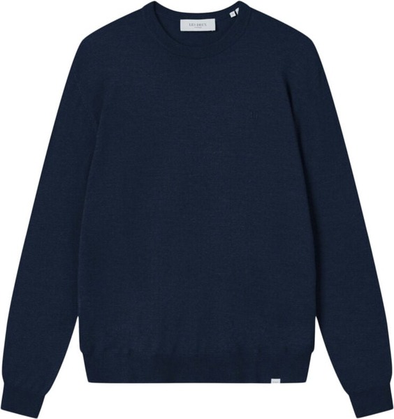Les Deux Greyson mørk navy merinotrøje til mænd