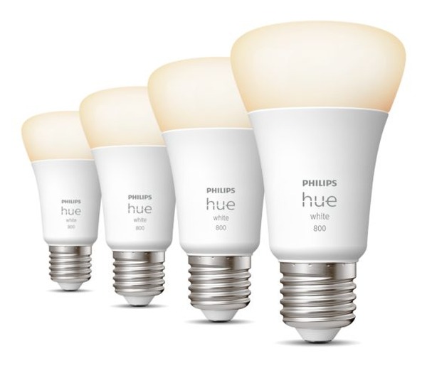 Philips Hue White E27 806 lumen pærer i 4-pak
