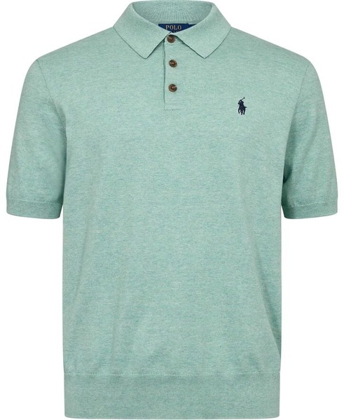 Polo Ralph Lauren grøn meleret strikket polo til herre
