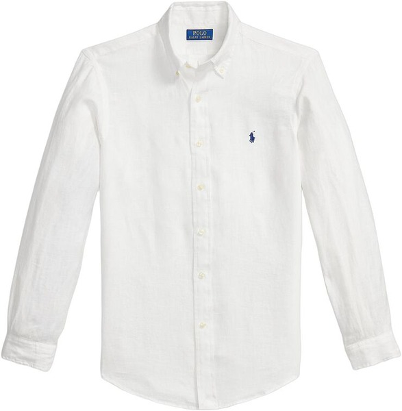Polo Ralph Lauren Custom Fit Linen Shirt hvid hørskjorte