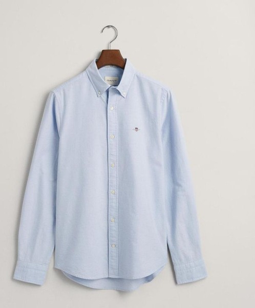GANT Slim Oxford-skjorte i lyseblå til mænd