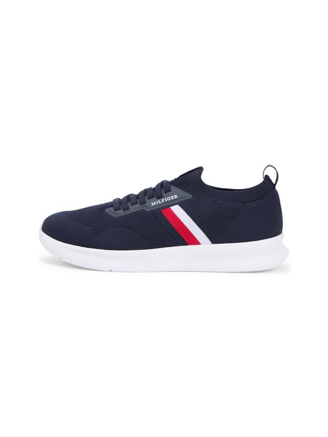 Marineblå Tommy Hilfiger Lightweight Knitted sneakers med logostribe