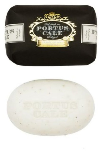 Portus Cale Ruby Red fast sæbe med vindruekerner og sort indpakning
