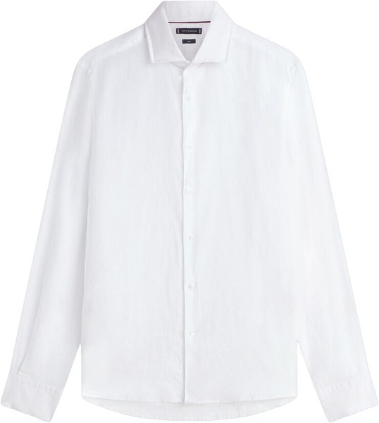 Tommy Hilfiger Smart Casual Slim Fit Pure Linen Shirt i optic white