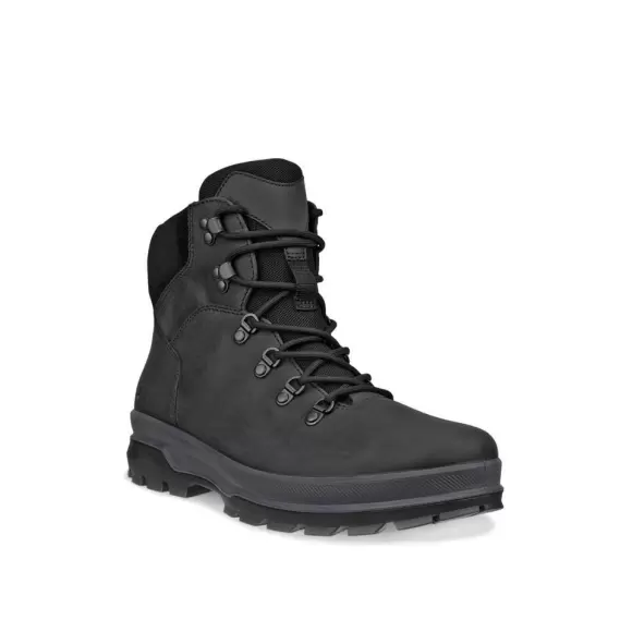 Sort ECCO Rugged Track WP læderstøvle med snøring