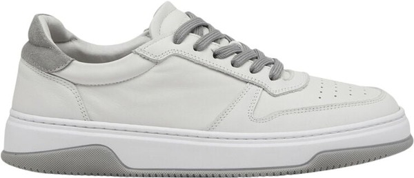 Garment Project Ace hvid lædersneaker med lysegrå detaljer