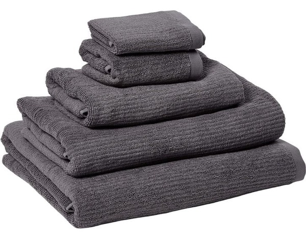 Magasin du Nord Collection riflet håndklæde i frost gray