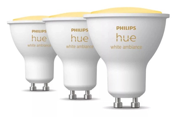 Philips Hue White Ambiance GU10 Bluetooth pærer i 3-pak