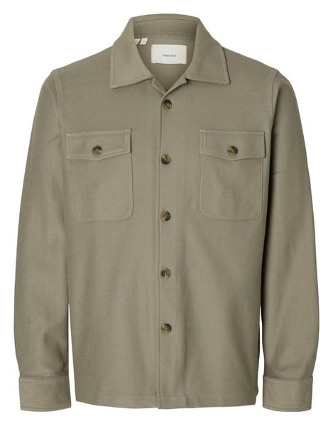Selected SLHOLIVER sweat overshirt i vetiver