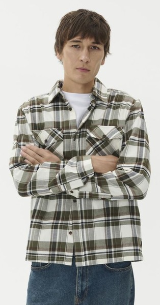 Matinique Maglibbon Heritage grøn ternet overshirt
