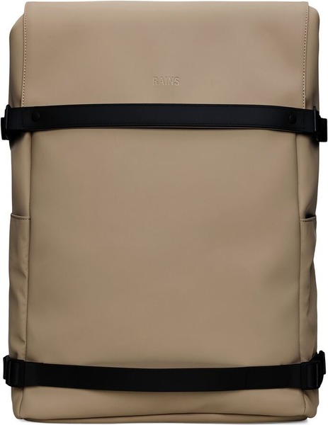 Rains OTG Backpack W3 i farven dune med sorte kompressionsstropper
