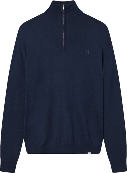 Les Deux Greyson navy half-zip i merinould