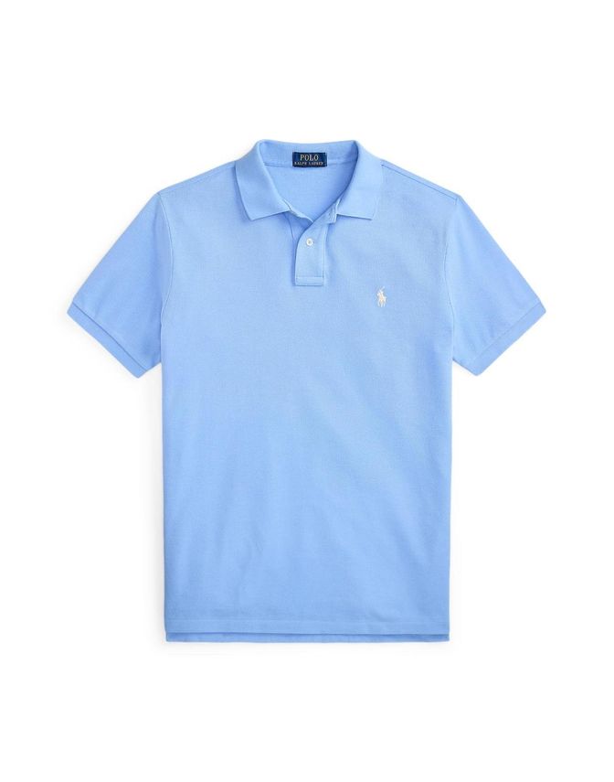 Ralph Lauren lyseblå kortærmet strikket polo til mænd