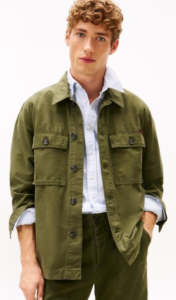 Tommy Hilfiger GMD Utility Shirt Jacket i arctic spruce