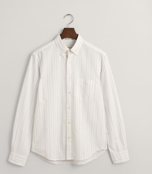 GANT Archive Oxford Stripe skjorte i eggshell til mænd