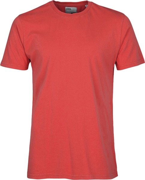 Colorful Standard Classic Organic t-shirt i rød Red Tangerine vist som rent helprodukt