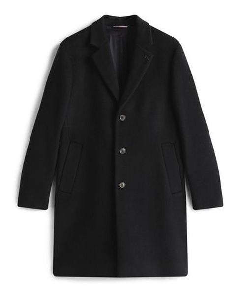 Tommy Hilfiger DC Wool Mix Coat sort uldblandingsfrakke til mænd