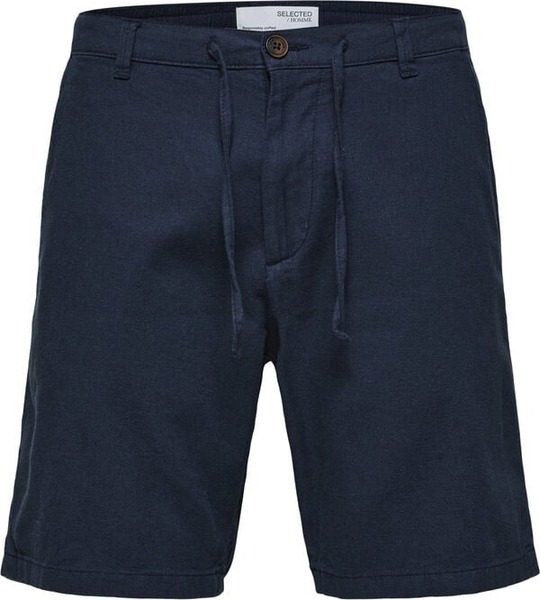 Selected Brody Linen Shorts i mørkeblå