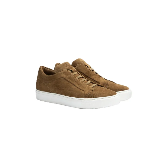 Camelbrune Lloyd Metro Step ruskindssneakers med hvid cupsole