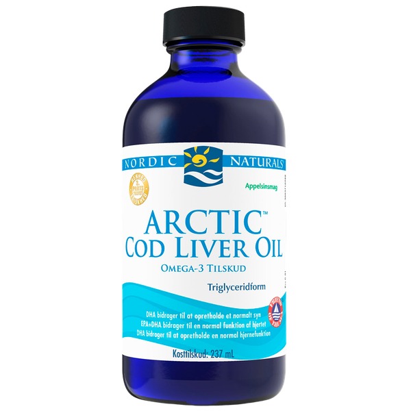 Nordic Naturals Arctic Cod Liver Oil med appelsinsmag, 237 ml