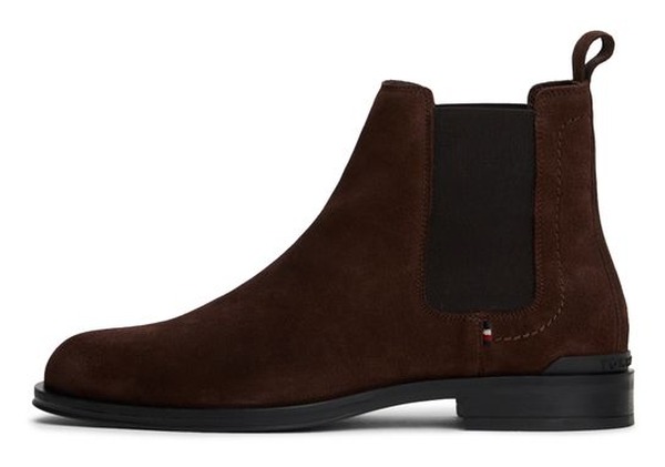 Brun Tommy Hilfiger Corporate Hilfiger SDE Chelsea boot i cocoa