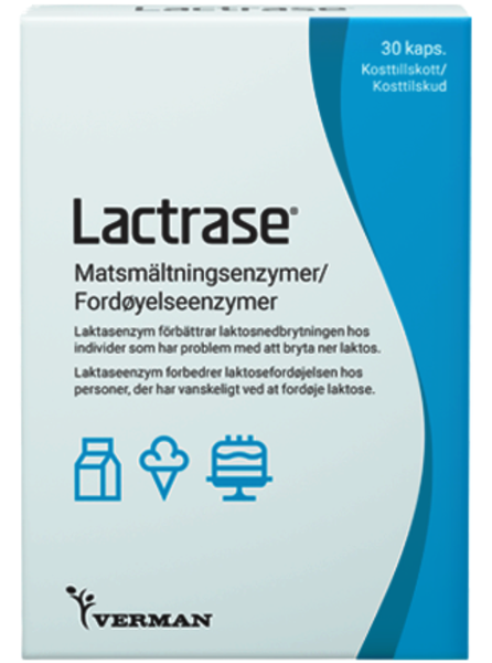 Verman Lactrase 30 kapsler