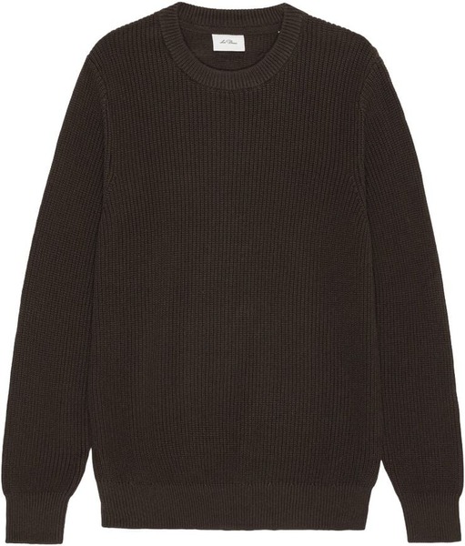 Brun Les Deux Rib Crewneck i bomuld