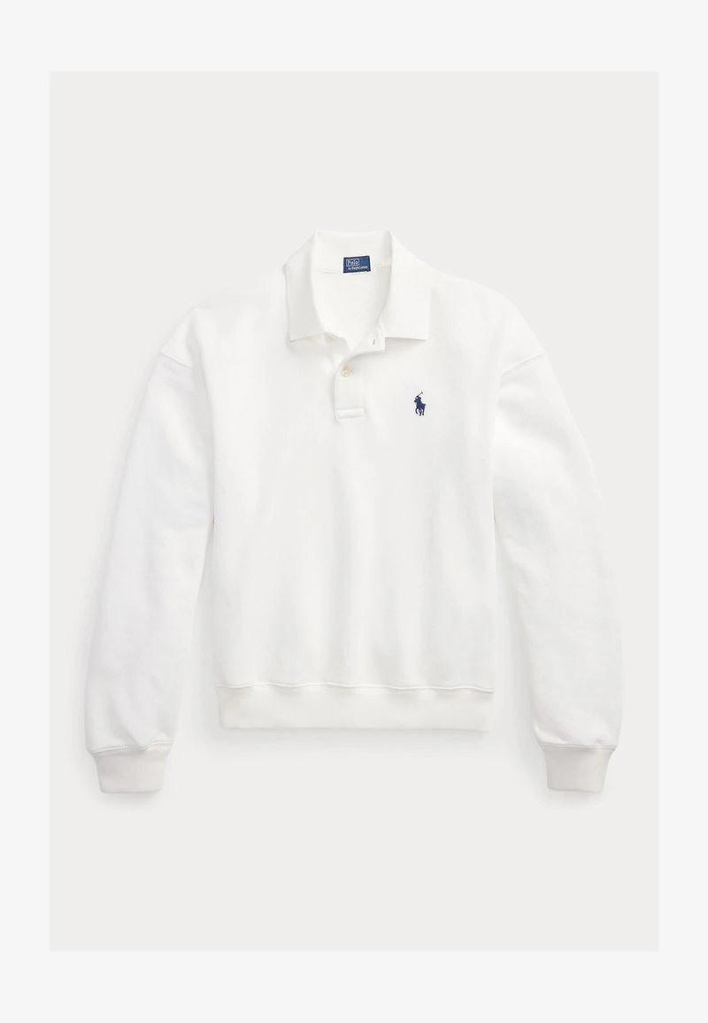 Polo Ralph Lauren Terry Polo-Collar Sweatshirt i hvid