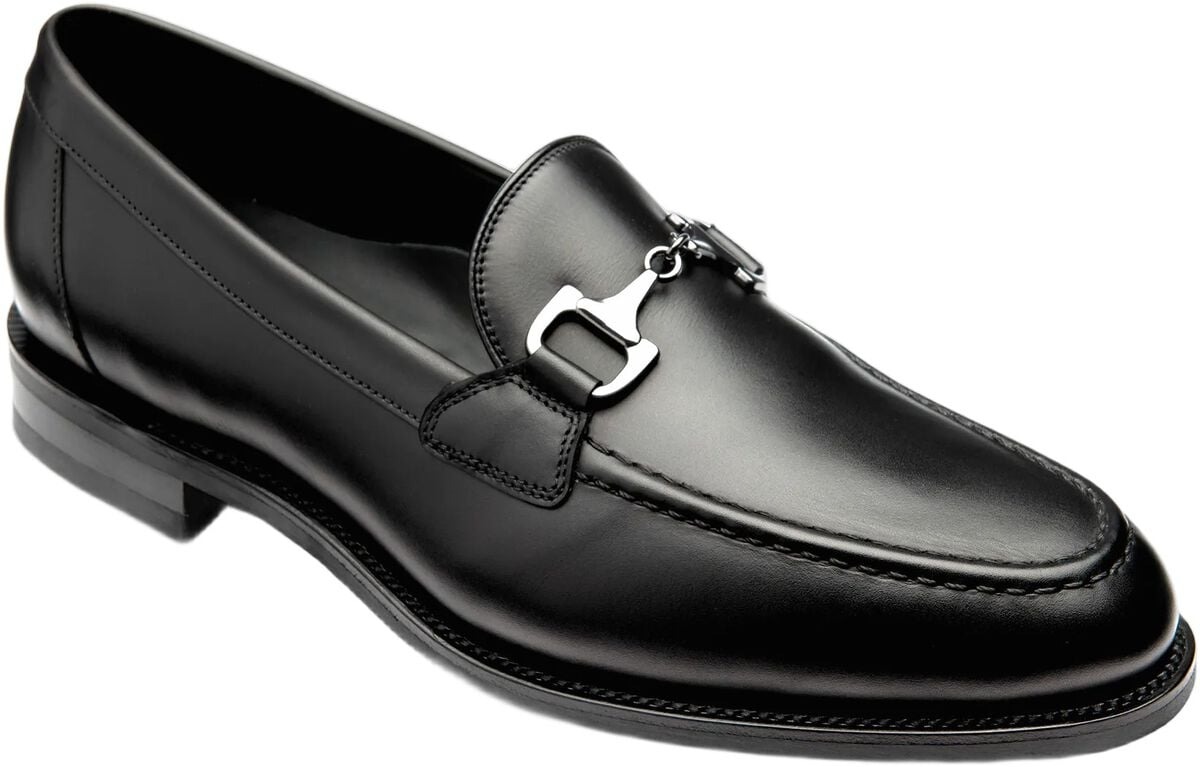 Sorte Loake Kensington loafers i kalvelæder