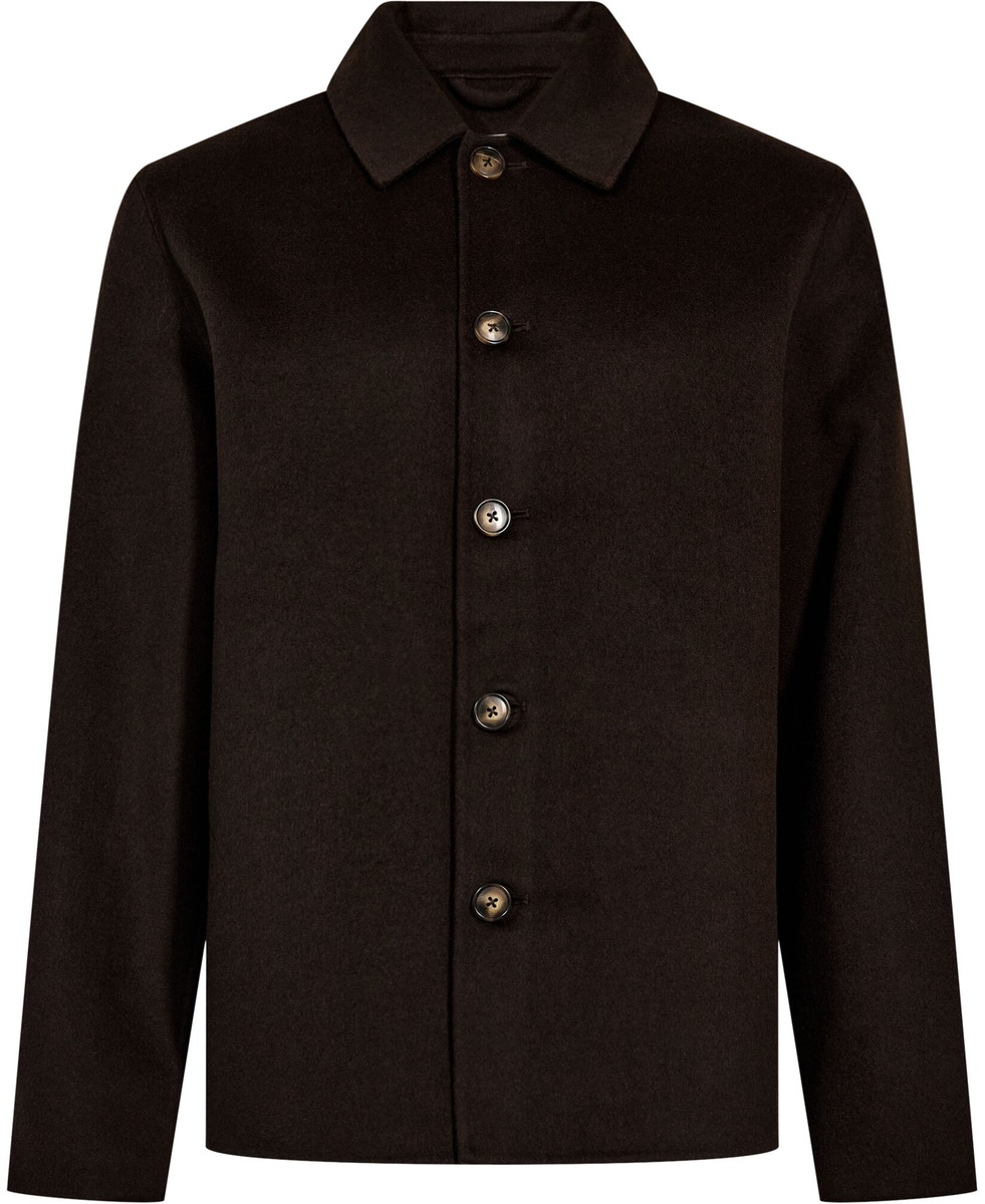 Mørkebrun Carl uldovershirt