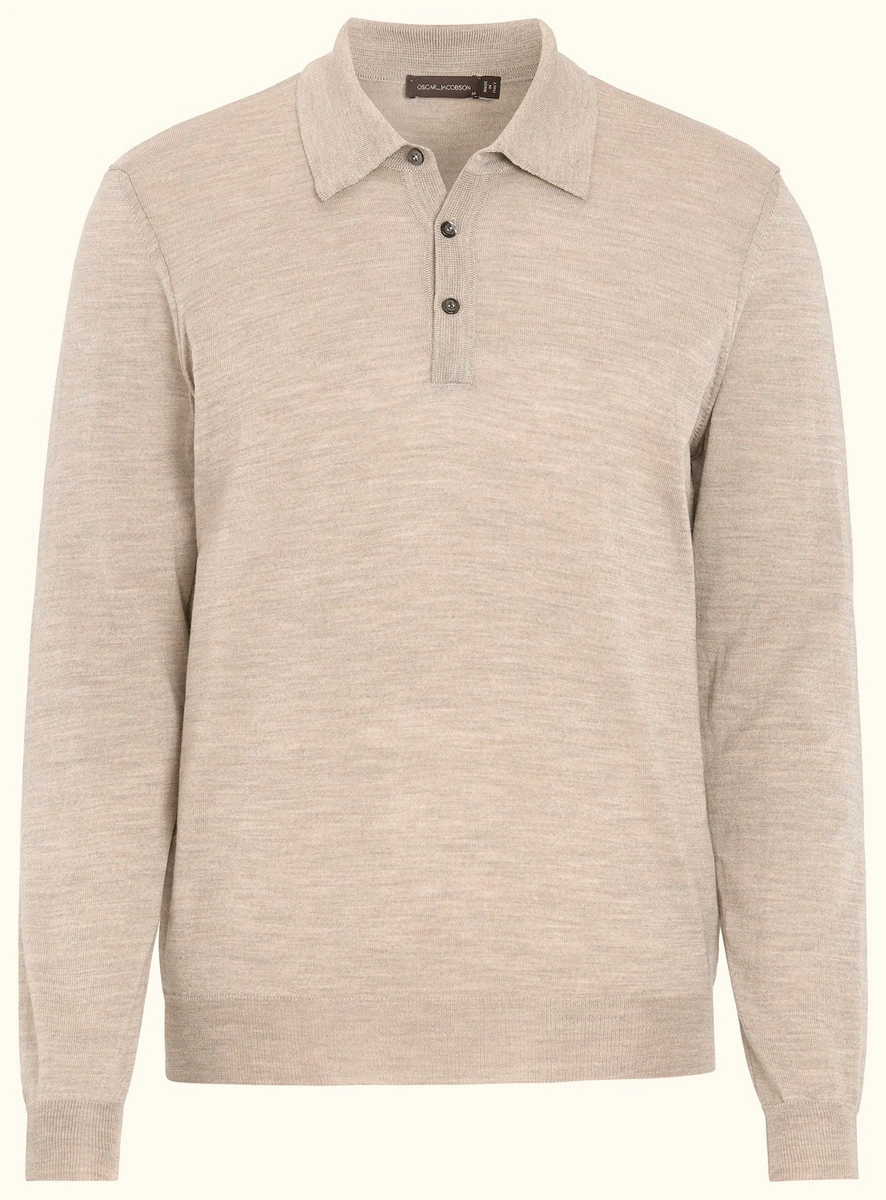 Oscar Jacobson Melvin merinopolo i beige