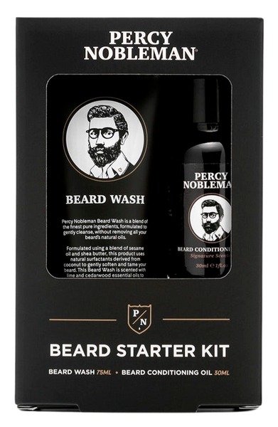 Percy Nobleman Beard Starter Kit med skægvask og olie