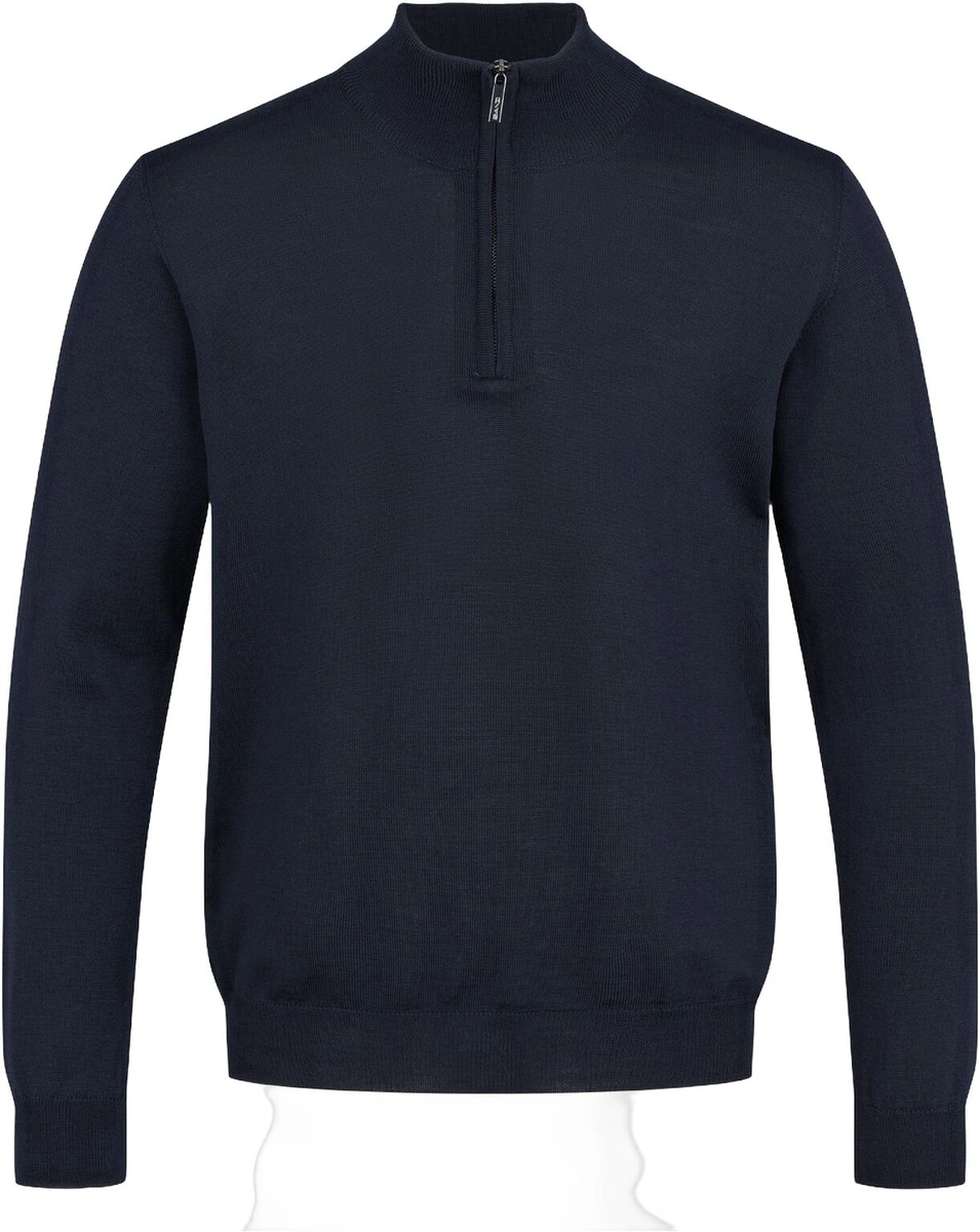 Navy SAND Ibro halfzip i merinould